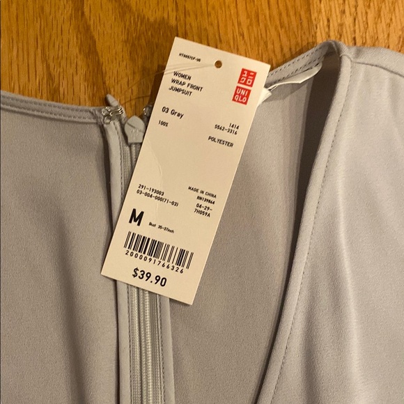 Uniqlo Soft Gray Women's Jumpsuit - Picture 2 of 3